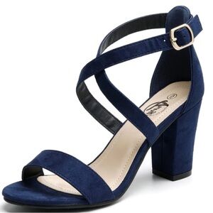 Womens 5 Ankle Cross Strap Heel Sandals